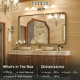thumbnail image 4 of Tetote  Modern Metal Frame Wall Mounted Bathroom Vanity Mirror 60x36 - Bronze, 4 of 6
