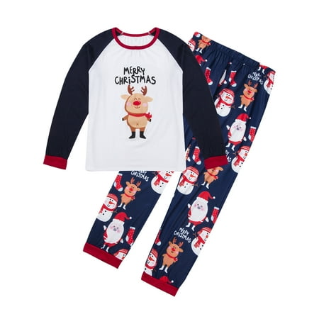 

Dewadbow Family Matching Christmas Pajamas Set Parent-Child Sleepwear Sets Size Baby Kids Adult