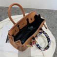 thumbnail image 4 of Beibei Shangpin 2024 Nueva moda europea y americana Litchi Pattern Lock 25CM Platinum Bag Bolso bandolera de un solo hombro para mujer, 4 of 5