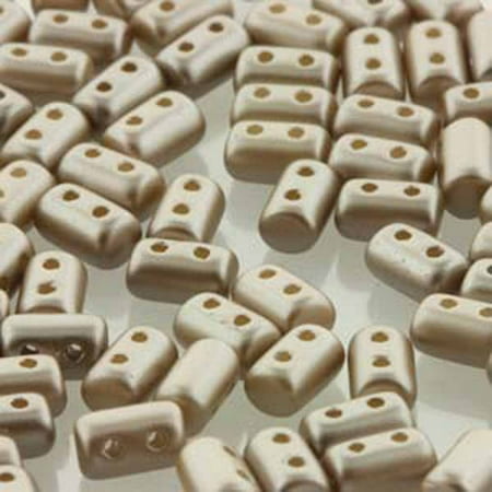 Fashion Jewelry Coco Beads - Rulla PASTEL LT BROWN/COCO Czech Glass Seed, Loose Beads, 3x5mm 20 Gram Tube (2 Hole)