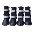thumbnail image 1 of 4 Uds. Zapatos de moda para cachorros, botas antideslizantes para deportes al aire libre, suministros para mascotas, perros pequeños, medianos y grandes (negro, L) Rojo Verde, 1 of 5