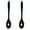 Black2, variant on US 1 Pack Silicone Pasta Fork Heat Resistant Noodle Spaghetti Server Spoon