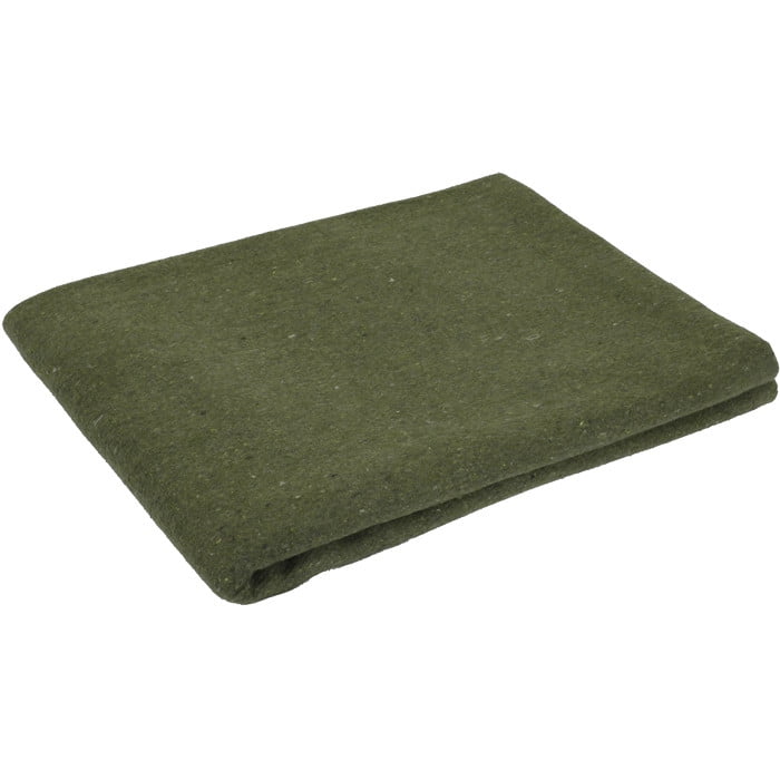 Blanket Best for Military Use Warm Wool Fire Retardant Olive Green 66 x 90 Inch 