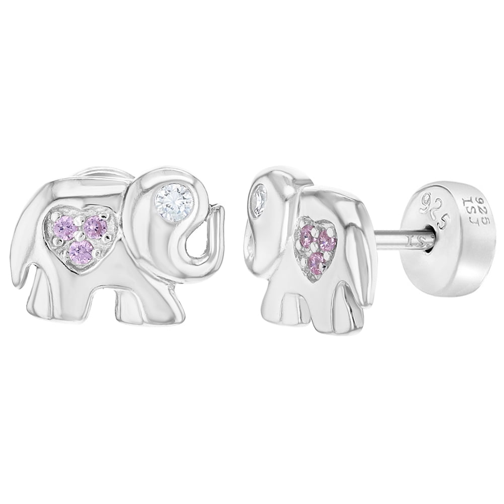 Girls Elephant delicate Ear Studs 925 Sterling Silver