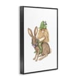 thumbnail image 2 of Stupell Industries Contemporary Garden Elf Riding Rabbit Black Framed Giclee Art, 12 x 18, by Nancy Overton, 2 of 8