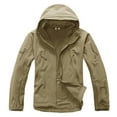 thumbnail image 2 of TACVASEN Mens Water Resistant Soft Shell Jacket Winter Fleece Coat Khaki M, 2 of 8