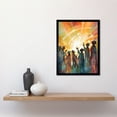 thumbnail image 2 of Group Singing Hymns at Sunrise Abstract Female Gospel Choir Modern Watercolour Painting Art Print Framed Poster Wall Decor 12x16 inch, 2 of 5