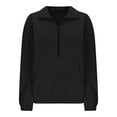 thumbnail image 5 of Mgmyaa Women's Fleece Oversized Pullover Jacket Half Zip Long Sleeve Pocket Casual Outerwear, 5 of 9