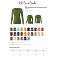 thumbnail image 5 of A2Y Women's Junior Slim Fit Solid Cotton Long Sleeve Crew Neck Top T-Shirt Teal M, 5 of 5