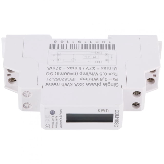 Electricity Power Energy Meter,1P LCD Digital Display Electricity Meter DD SC Din Rail Energy Meter Highly Recommended