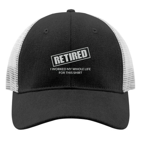 Baseball Cap retired i worked my whole life for this shirt Embroidery Dad Cap for Men Fashion Adjustable for Walking Snapbacks AllBlack One Size