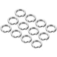 thumbnail image 1 of Unique Bargains , 0.41 x 0.28' Fishing Split Rings Fishing Swivel Stainless Steel Rings with Double Flattened Connectors,100 PACK, 1 of 6