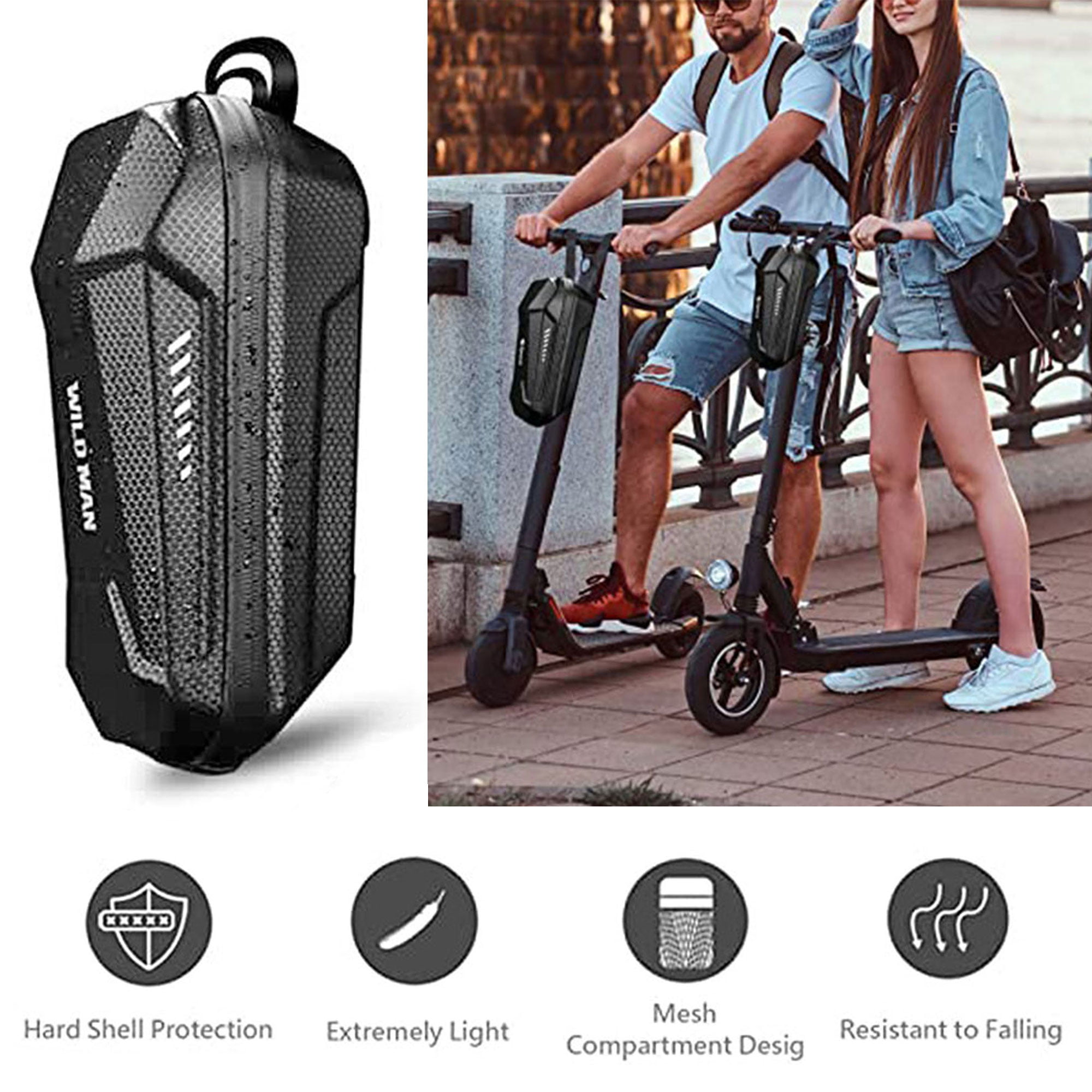 Scooter Storage Bag Front Hanging Bag Storage Case Large Capacity Reflective Scooter Front Beam Bag for Electric Scooter Balancing Bike