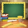 thumbnail image 3 of OIUR Scalloped Bulletin Board Border Vibrant Color Simple Installation Shiny DIY Decorative Roll Bulletin Board Border, 3 of 7