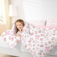 thumbnail image 3 of spefrowx Watercolor Pink Bow Twin Comforter Sets for Girls, Spring Rose Floral Bedding Set, Pink Reversible, 2pcs, 1 Comforter and 1 Pillowcase, 3 of 6
