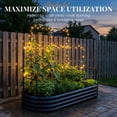thumbnail image 4 of KING BIRD 6x3x1 ft Raised Garden Bed with Wall Trellis Galvanized Steel Metal Planter Garden Box Outdoor for Gardening Climbing Vegetables Flowers Dark Gray, 4 of 9