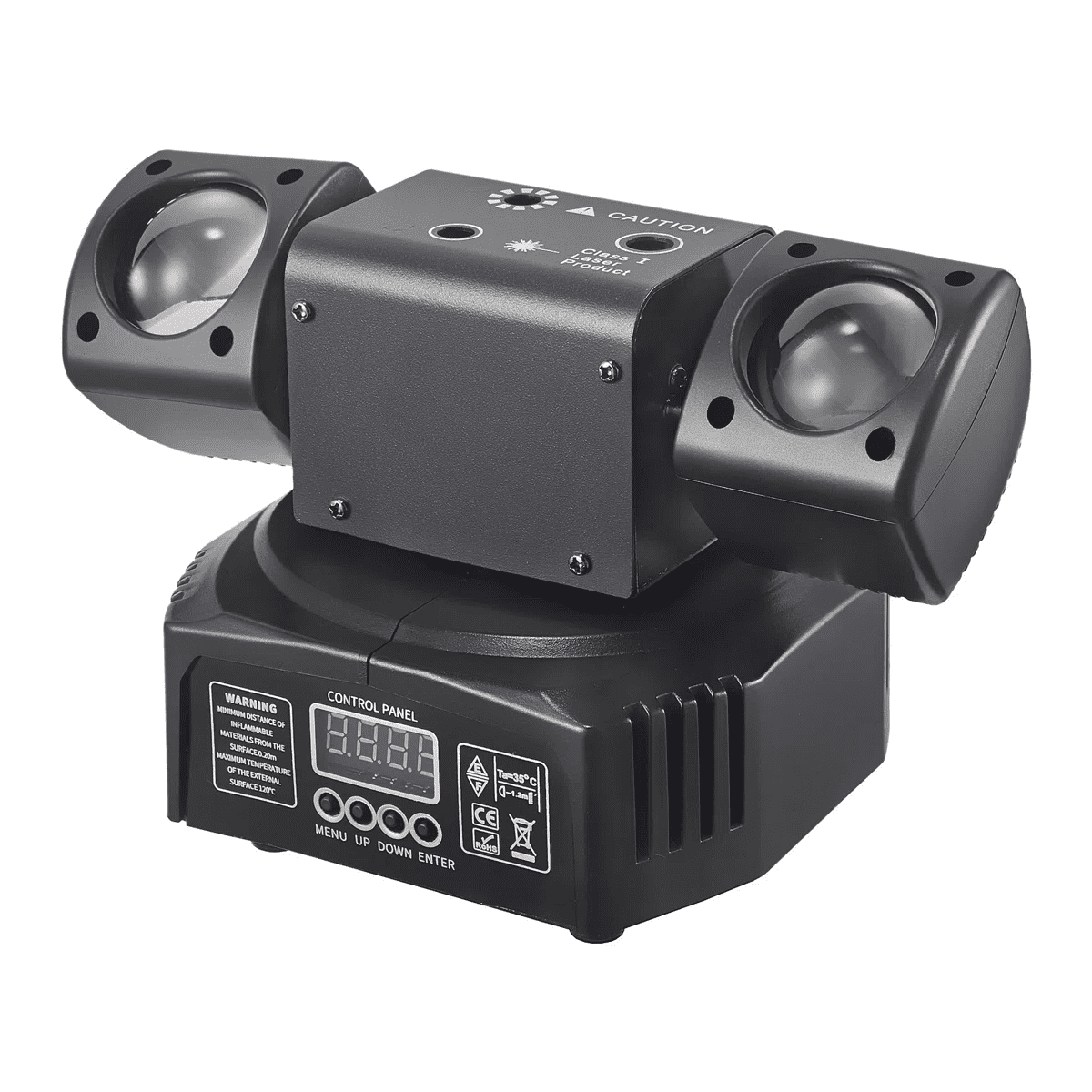 2-Arm Moving Head DJ Stage Light with RGBW Beams & Starlight Effects - 540° Pan 360° Tilt - DMX & Sound Control for Parties Events - Dual Head Disco Light