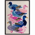 thumbnail image 4 of Colorful Ducks Pattern Poster Kitsch Animal Wall Art Decor, Matte Canvas Stretched, Posters for Room Bedroom Living Room Bathroom Wall Decor, Posters & Art Prints, Gift., 4 of 6