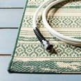 thumbnail image 5 of SAFAVIEH Courtyard Galen Striped Indoor/Outdoor Area Rug, Dark Green/Beige, 6'7" x 6'7" Square, 5 of 11