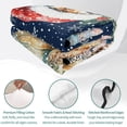 thumbnail image 4 of Quilts Full Size Bedding Set, Christmas Sea Turtle Lightweight Quilted Comforter, Winter Snowflakes Coastal Navy Blue Soft Reversible Bedspread Coverlet with Pillow Covers for All Season, 78" x 90", 4 of 9