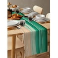 thumbnail image 3 of Table Runner Dresser Scarf 14 x 72 Inch Sage Green Ripple Sage Green Gradient Abstract Line Table Runners Non-Slip Heat Resistant Kitchen Dining Table Decor for Indoor Outdoor Home Party Decoration, 3 of 7