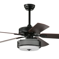 Alistair 52 in. 4-Light Indoor Matte Black Finish Ceiling Fan with Light Kit