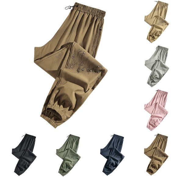 Gpoecd Sweat Pants for Womens Casual Cargo Pants with Elastic Waist Comfortable Loose Fit Joggers for Everyday Wear and Outdoor Activities Womens Track Pants Brown,M
