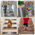 thumbnail image 6 of Stair Treads Non Slip 15PCS, 8" x 30" Indoor Stair Runners for Wooden Steps, Edging Stair Rugs with Reusable Peel and Stick Adhesive for Kids Elders and Pets, Navy, 6 of 9