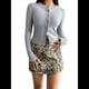 thumbnail image 3 of Suéter Tipo Cárdigan de Cuello Redondo Ajustado para Mujer, con Botones y Prenda Básica de Punto Gris L, 3 of 10