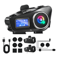 thumbnail image 1 of "Audífonos Sunshot Bluetooth 5.3 para Casco Moto Impermeables IPX6 con Intercomunicador 1500M Belug,  Negro ", 1 of 5