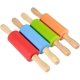 thumbnail image 1 of Set of 4 mini silicone pastry rollers, children's pastry roller with wooden handle, 1 of 5