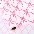 thumbnail image 1 of Rollo de papel de regalo Yarcony Pink Coquette Lazos reversibles, 1 of 7