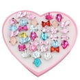 thumbnail image 1 of 24PCS Kids Rings Cute Adjustable Crystal Rhinestone Princess Rings Toy Rings, 1 of 9