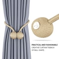 thumbnail image 3 of Howarmer 4/6Pcs Beige Magnetic Curtain Holdbacks, Drape Holders Curtain Buckle Tiebacks Decorative Rope Clips for Bedroom Bathroom Kitchen Office and Outdoor Window Drapes, 3 of 7