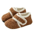 thumbnail image 2 of Vedolay Toddler Boys Slippers Warm Lightweight Girls Walking Shoes Brown,26, 2 of 4