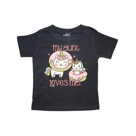 

Inktastic My Aunt Loves Me Unicorn Gift Toddler Boy or Toddler Girl T-Shirt
