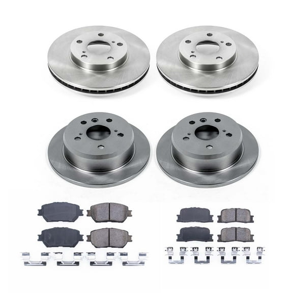 Ultimate Brakes Front and Rear Ceramic Brake Pad and Rotor Kit with Hardware WM81304