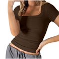 thumbnail image 1 of Birdeem Blouses pour Femmes Mode Été Slim Manches Courtes Blouse, 1 of 12
