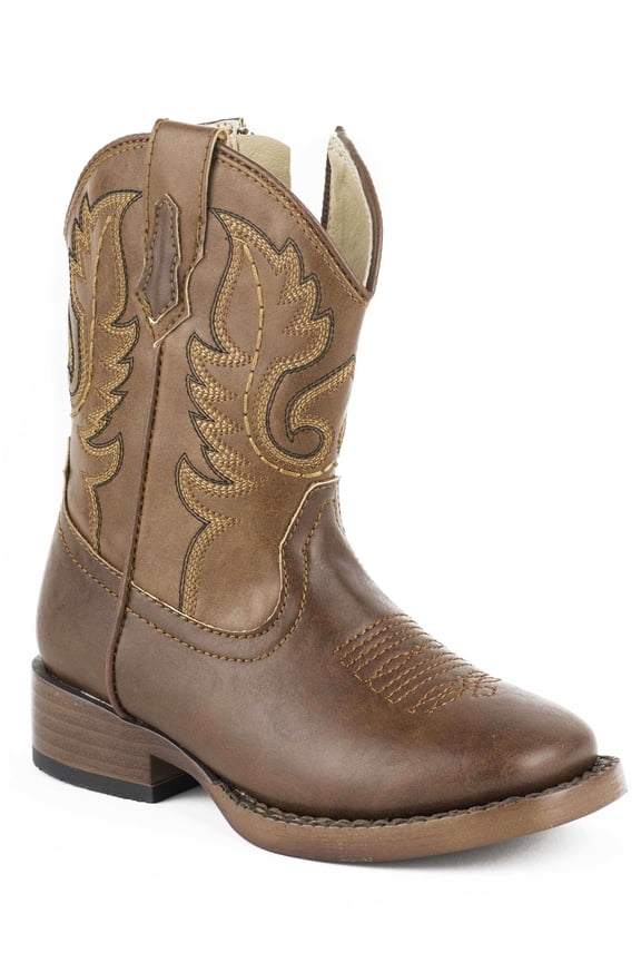 Toddler Girls Texson Square Toe Cowboy Casual Boots Mid Calf