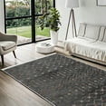 thumbnail image 3 of Black Geometric Area Rugs for Living Room Washable Rugs Boho Moroccan Area Rug Soft Neutral Geometric Bohemian Carpet Distressed Indoor Rug for Bedroom Dining Room Office Foldable Nonslip Rug, 3 of 9