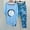 Blue, variant on TIHLMK Pullover Set for Women Women's Print Crewneck Half Sleeve Pullover Shirt Tops + Pants Trousers Set Gifts for Women