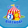 thumbnail image 4 of Inktastic Its My Birthday Circus Tent with Lion 2 Years Old Boys or Girls Baby Bib, 4 of 4