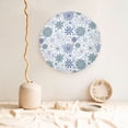 thumbnail image 5 of Wukai Retro ice blue snowflakes Print Decorative Plate for Display,Bone China Decorative Plate, Ceramic Dinner Plate with Stand, Vertical Ceramic Plate-8in, 5 of 6