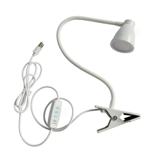 Luz flexible con clip de cuello de ganso para cabecera de cama