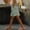 Green, variant on JUSLIO Women Shorts,High Waist Mid-Length Shorts,Linen Hollow out Elastic Waist Solid Color,Beige,Size L