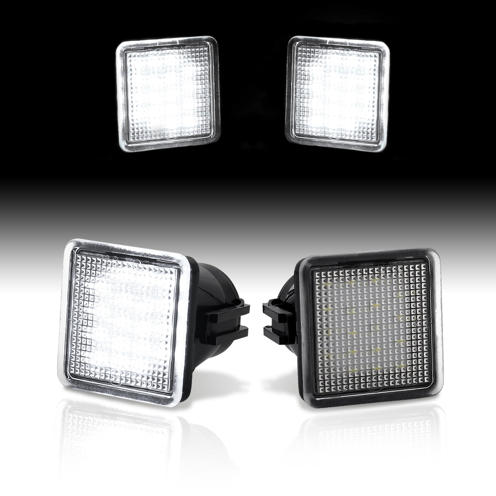AJP Distributors White SMD LED Rear Bumper License Plate Lights Lamps Compatible/Replacement For Toyota Tacoma / Tundra 2014 2015 2016 2017 2018 2019 2020 2021 2022 2023 14 15 16 17 18 19 20 21 22 23