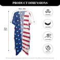 thumbnail image 5 of HELLHERO Distressed American Flag Kimono Cover Up - Lightweight Breathable Beachwear for Summer Vacation, Pool & Resort - Women's Loose Fit Swimsuit Coverup, 5 of 5