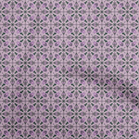 

oneOone Cotton Poplin Mauve Fabric Damask Dress Material Fabric Print Fabric By The Yard 42 Inch Wide