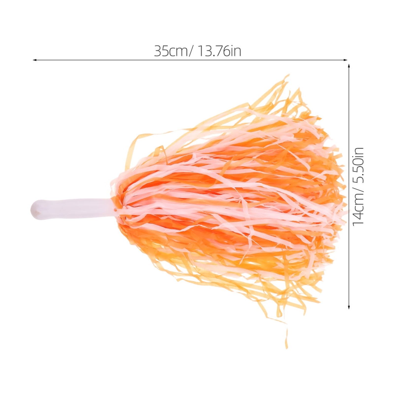 PTOOTP 18-Piece Multi-Color Cheerleader Pom Poms Set, PE Material for Sports Events, Audience Engagement, and Cheerleading Fun