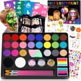 thumbnail image 1 of Kit de pintura facial Drawdart, 24 colores a base de agua, no tóxico, 1 of 7